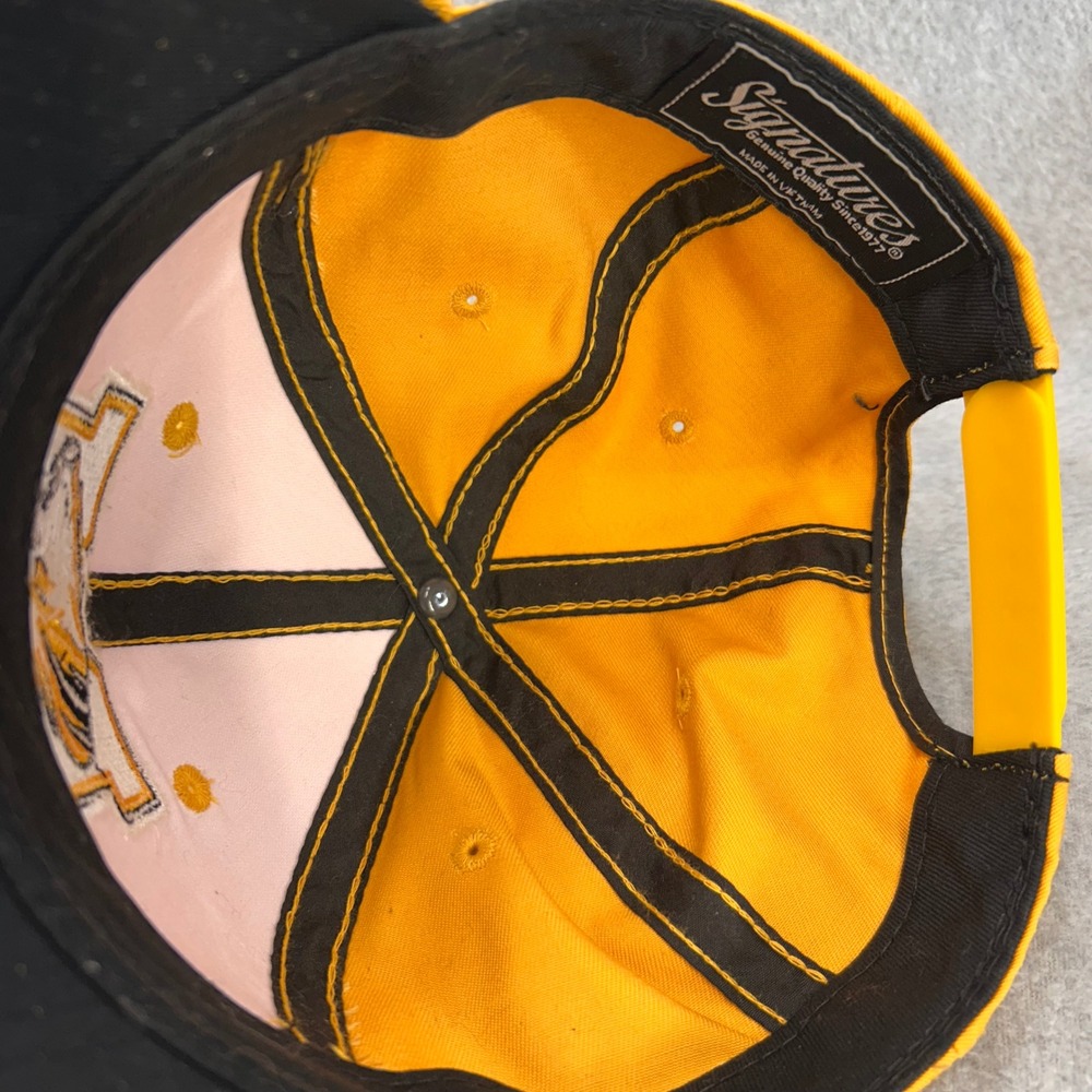 Missouri Tigers Mizzou Mens Yellow Signatures Snapback Hat NCAA OSFA - Picture 7 of 10